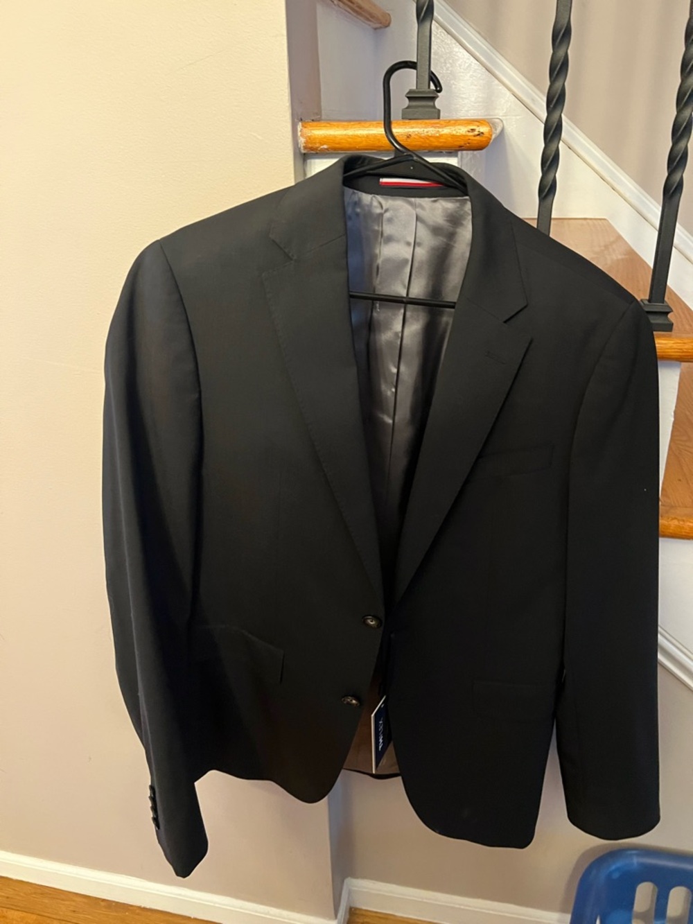 Tommy Hilfiger Black Men's Two-Button Suit Jacket